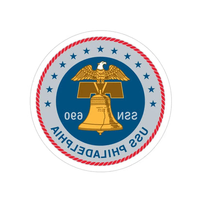 USS Philadelphia (U.S. Navy) REVERSE PRINT Transparent Die-Cut STICKER 6 Inch Die-Cut Transparent - The Sticker Space
