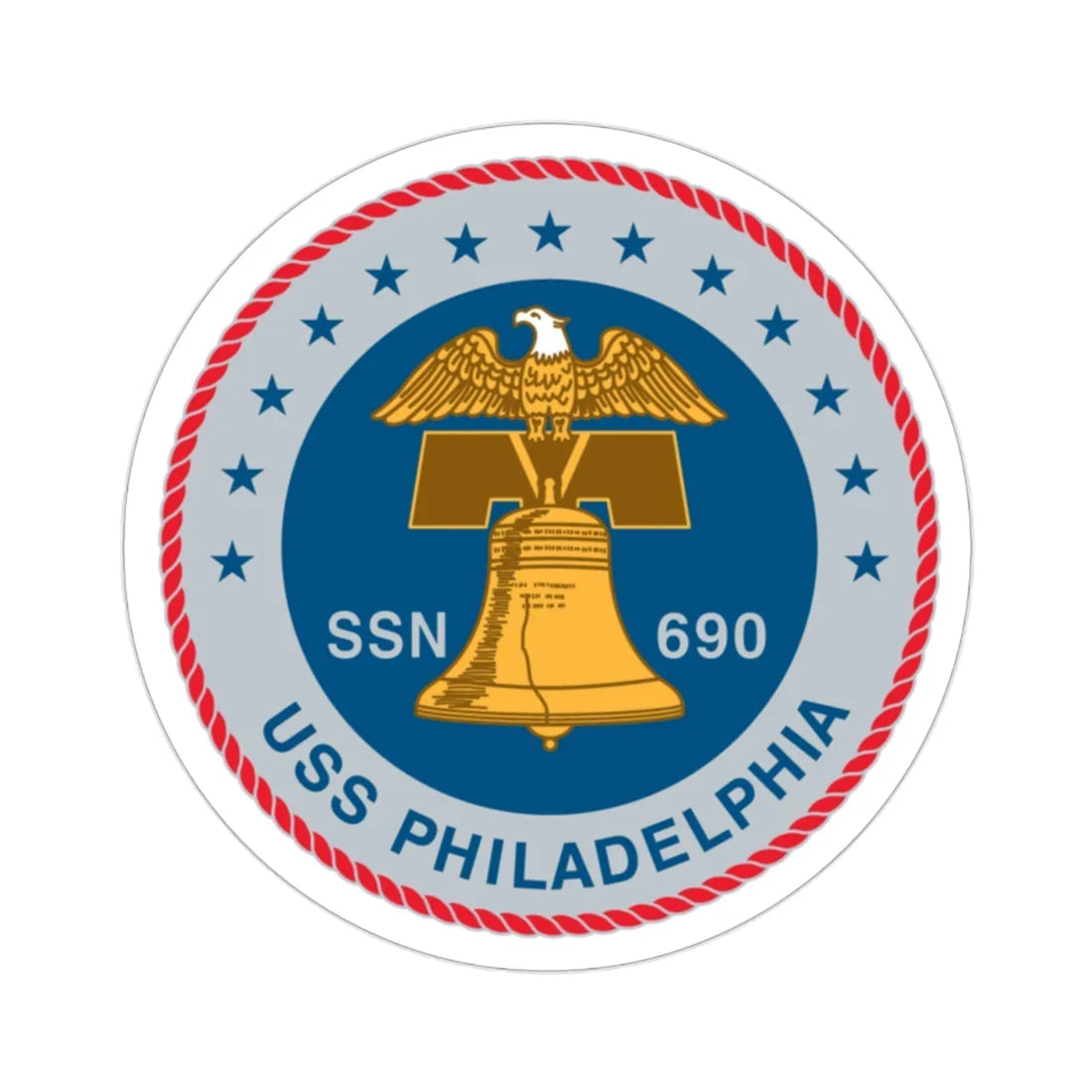 USS Philadelphia (U.S. Navy) STICKER Vinyl Die-Cut Decal 2 Inch - The Sticker Space
