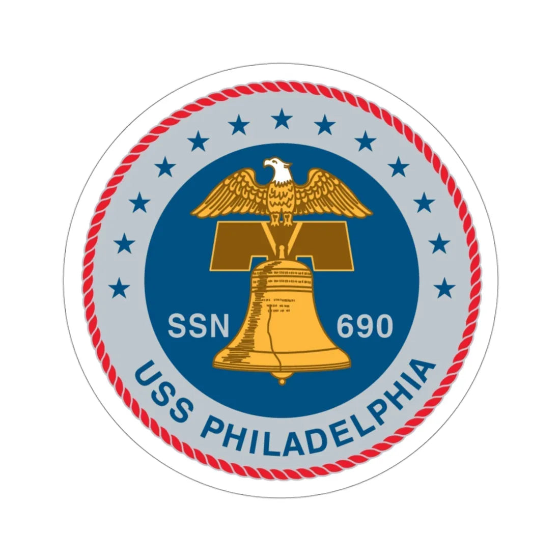 USS Philadelphia (U.S. Navy) STICKER Vinyl Die-Cut Decal 3 Inch - The Sticker Space