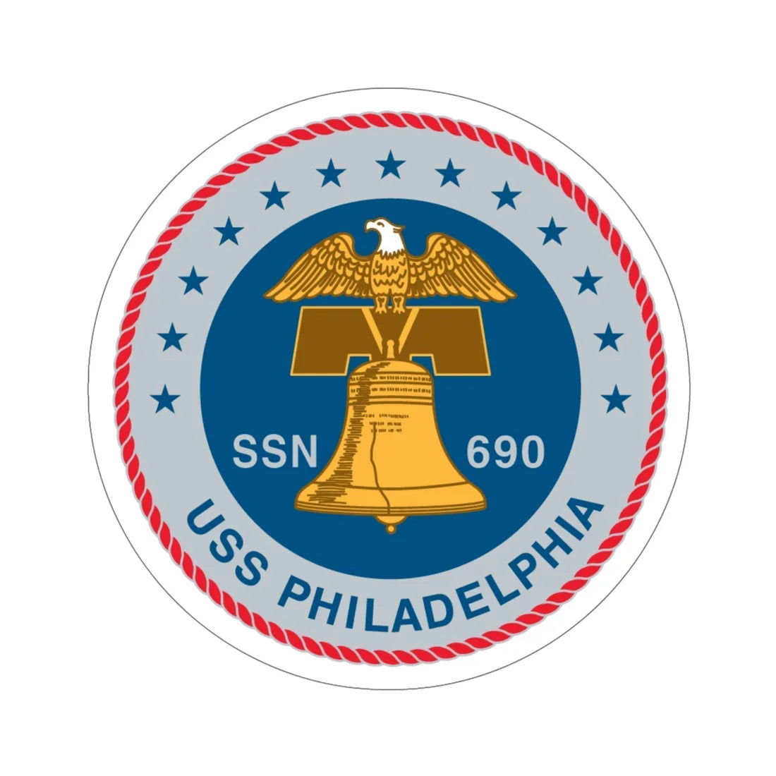 USS Philadelphia (U.S. Navy) STICKER Vinyl Die-Cut Decal 6 Inch - The Sticker Space