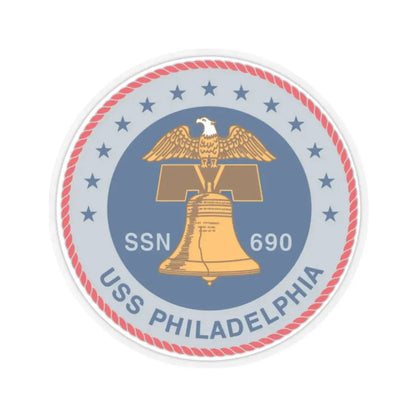 USS Philadelphia (U.S. Navy) STICKER Vinyl Kiss-Cut Decal 2 Inch Transparent - The Sticker Space
