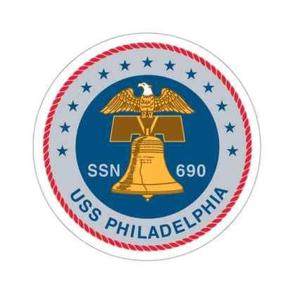 USS Philadelphia (U.S. Navy) STICKER Vinyl Kiss-Cut Decal 2 Inch White - The Sticker Space