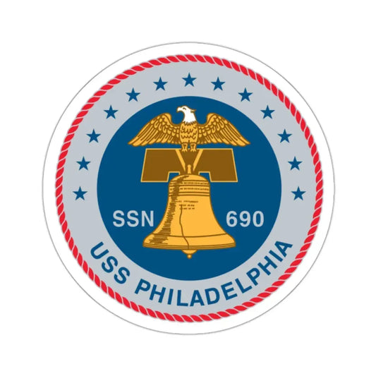 USS Philadelphia (U.S. Navy) STICKER Vinyl Kiss-Cut Decal 2 Inch White - The Sticker Space