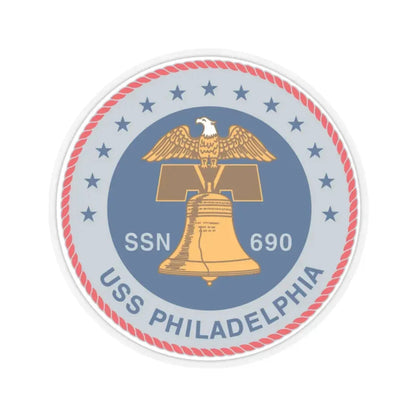 USS Philadelphia (U.S. Navy) STICKER Vinyl Kiss-Cut Decal 3 Inch Transparent - The Sticker Space