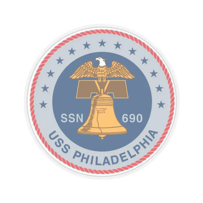 USS Philadelphia (U.S. Navy) STICKER Vinyl Kiss-Cut Decal 4 Inch Transparent - The Sticker Space