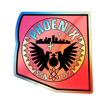 USS Phoenix SSN 702 (U.S. Navy) Holographic STICKER Die-Cut Vinyl Decal 2 Inch Holographic - The Sticker Space