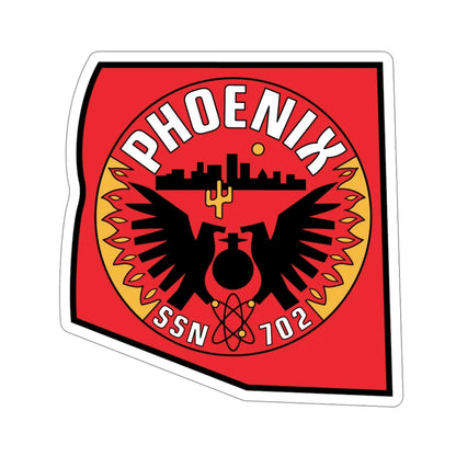 USS Phoenix SSN 702 (U.S. Navy) STICKER Vinyl Die-Cut Decal 6 Inch - The Sticker Space