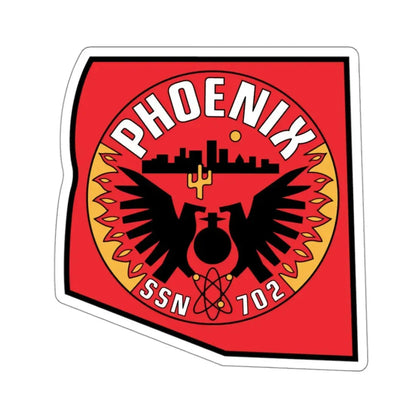 USS Phoenix SSN 702 (U.S. Navy) STICKER Vinyl Kiss-Cut Decal 3 Inch White - The Sticker Space