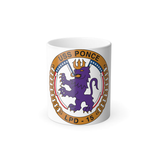 USS Ponce LPD 15 (U.S. Navy) Color Changing Mug 11oz-11oz-The Sticker Space