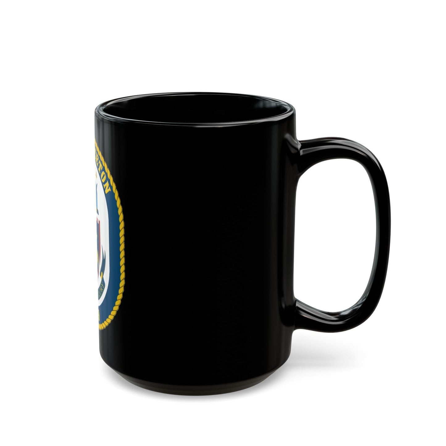 USS Princeton CG 59 Crest (U.S. Navy) Black Coffee Mug-The Sticker Space