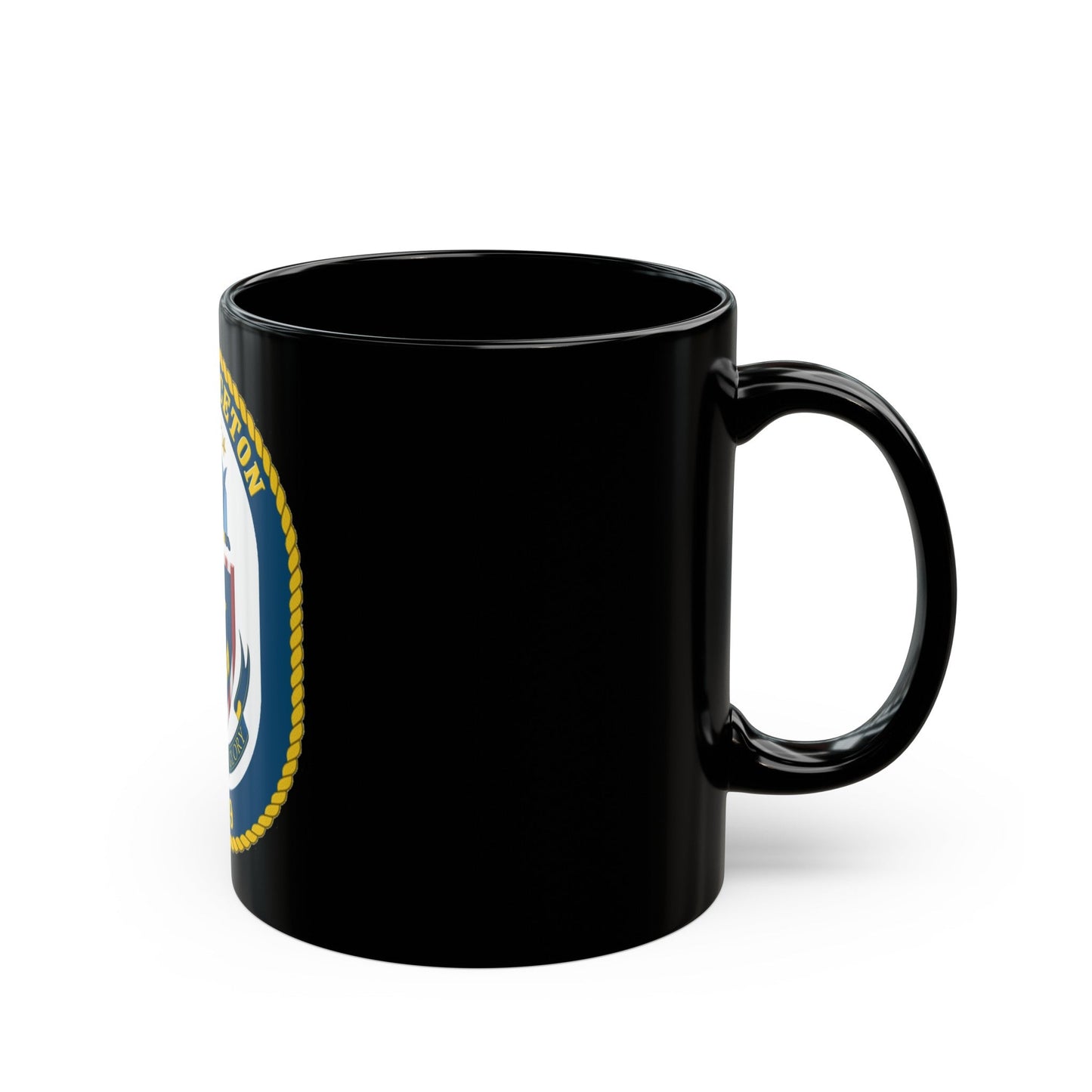 USS Princeton CG 59 Crest (U.S. Navy) Black Coffee Mug-The Sticker Space