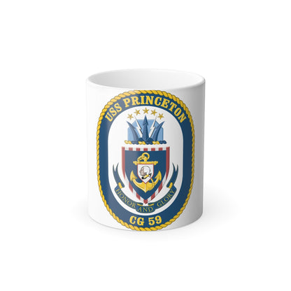 USS Princeton CG 59 Crest (U.S. Navy) Color Changing Mug 11oz-11oz-The Sticker Space