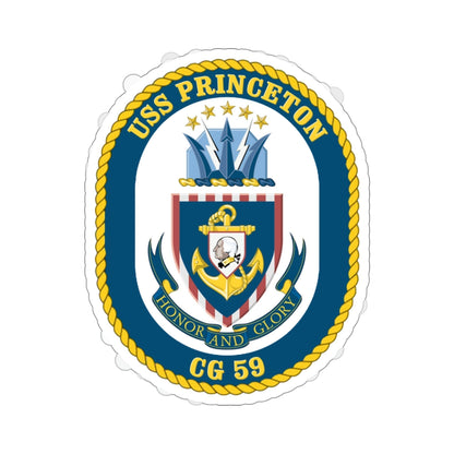 USS Princeton CG 59 Crest (U.S. Navy) STICKER Vinyl Die-Cut Decal-4 Inch-The Sticker Space