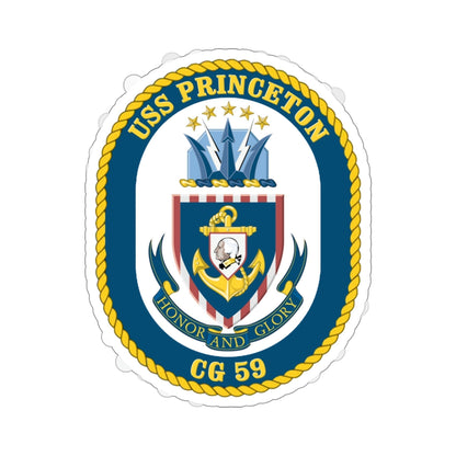 USS Princeton CG 59 Crest (U.S. Navy) STICKER Vinyl Die-Cut Decal-5 Inch-The Sticker Space