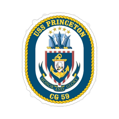 USS Princeton CG 59 Crest (U.S. Navy) STICKER Vinyl Die-Cut Decal 3 Inch - The Sticker Space