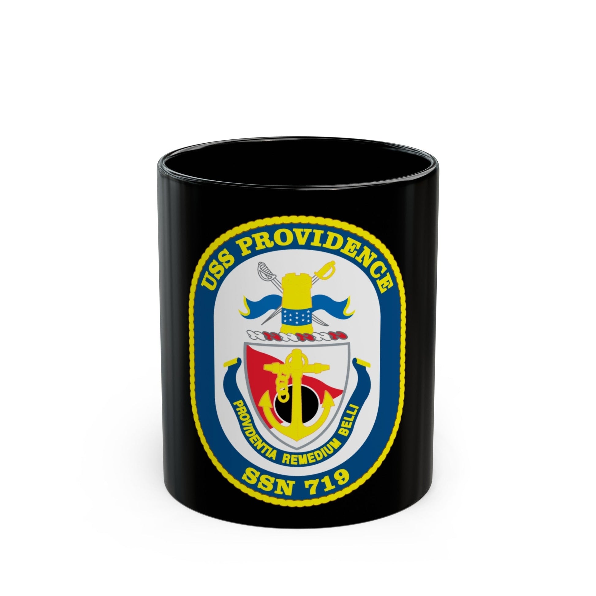 USS Providence SSN 719 (U.S. Navy) Black Coffee Mug-11oz-The Sticker Space