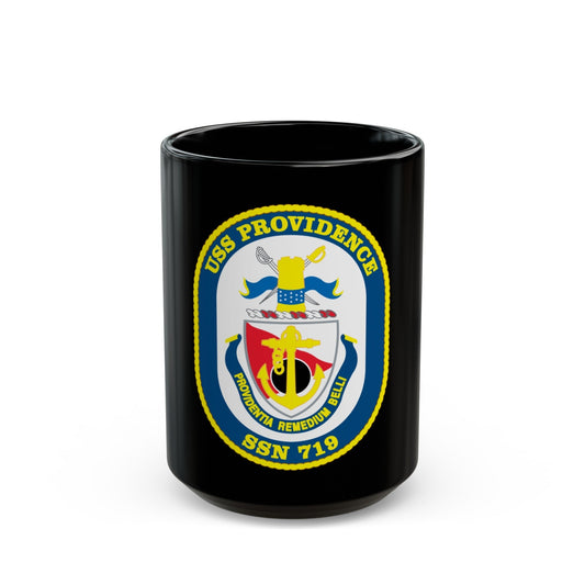 USS Providence SSN 719 (U.S. Navy) Black Coffee Mug-15oz-The Sticker Space