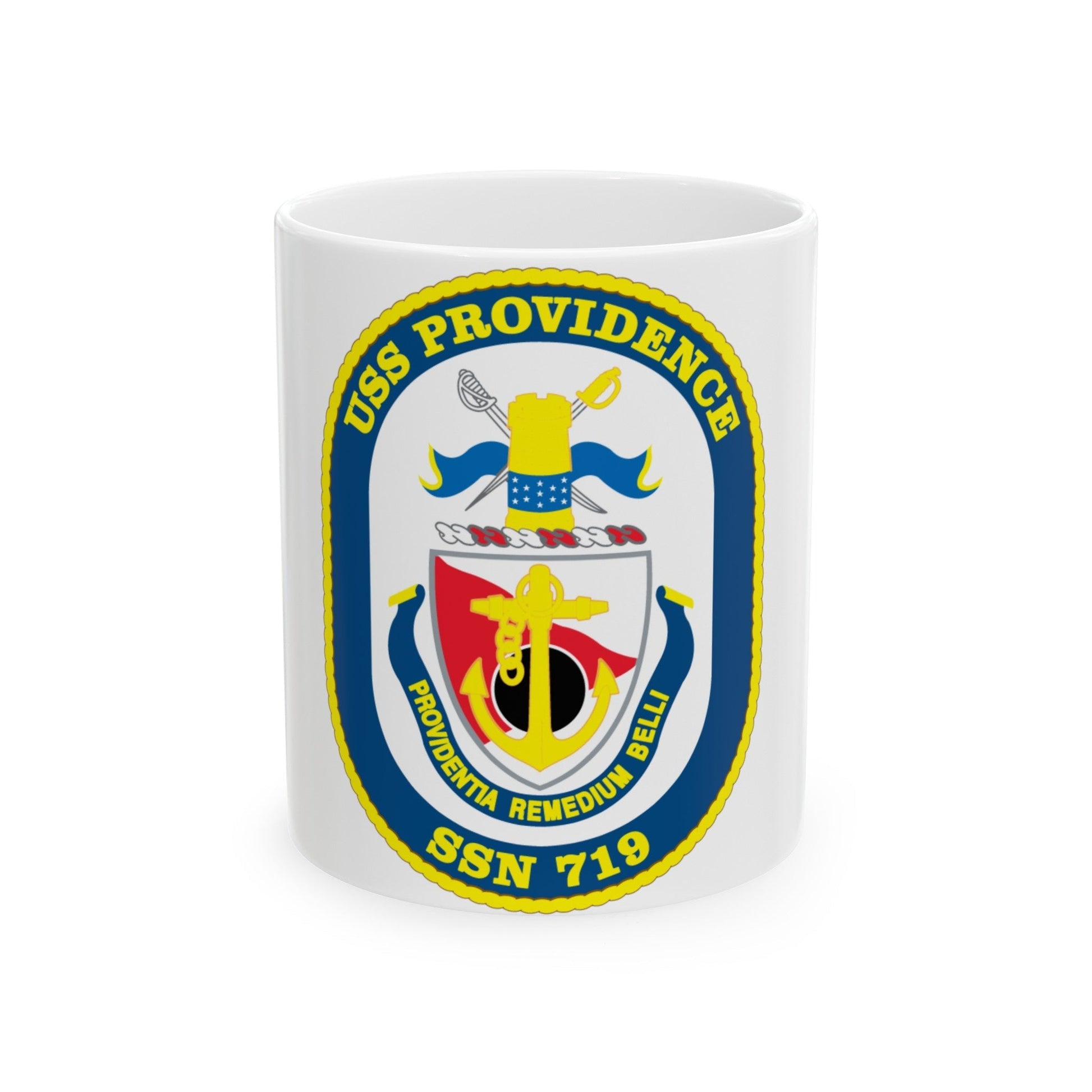 USS Providence SSN 719 (U.S. Navy) White Coffee Mug-11oz-The Sticker Space