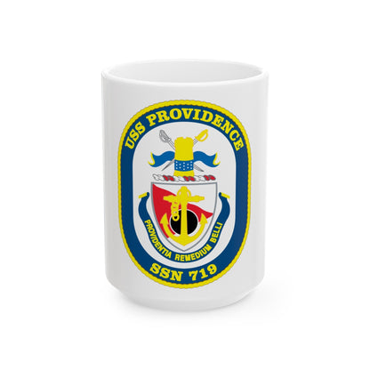 USS Providence SSN 719 (U.S. Navy) White Coffee Mug-15oz-The Sticker Space