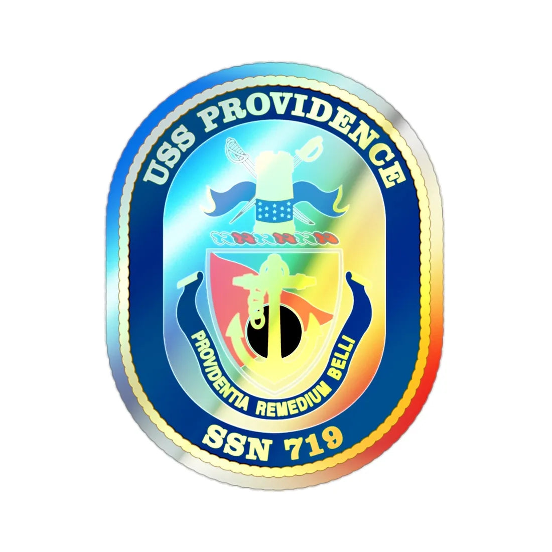 USS Providence SSN 719 (U.S. Navy) Holographic STICKER Die-Cut Vinyl Decal 2 Inch Holographic - The Sticker Space