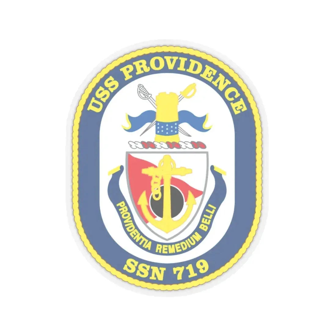 USS Providence SSN 719 (U.S. Navy) STICKER Vinyl Kiss-Cut Decal 4 Inch Transparent - The Sticker Space