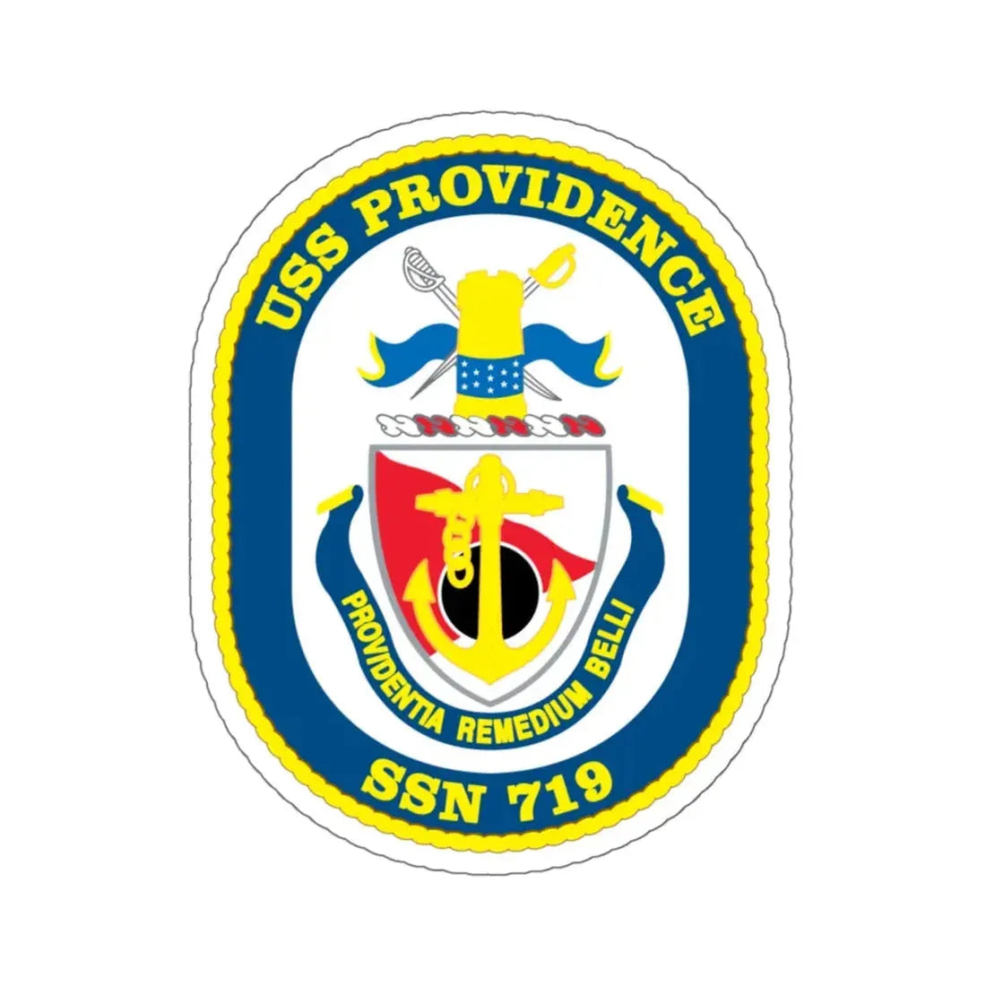 USS Providence SSN 719 (U.S. Navy) STICKER Vinyl Kiss-Cut Decal 6 Inch White - The Sticker Space