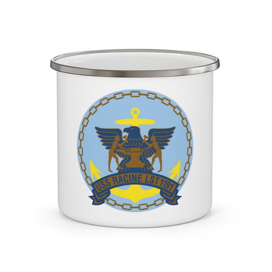 USS Racine LPT 1191 (U.S. Navy) Enamel Mug 12oz-12oz-The Sticker Space