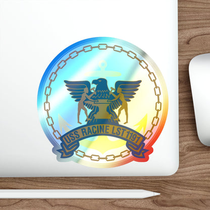 USS Racine LPT 1191 (U.S. Navy) Holographic STICKER Die-Cut Vinyl Decal-The Sticker Space