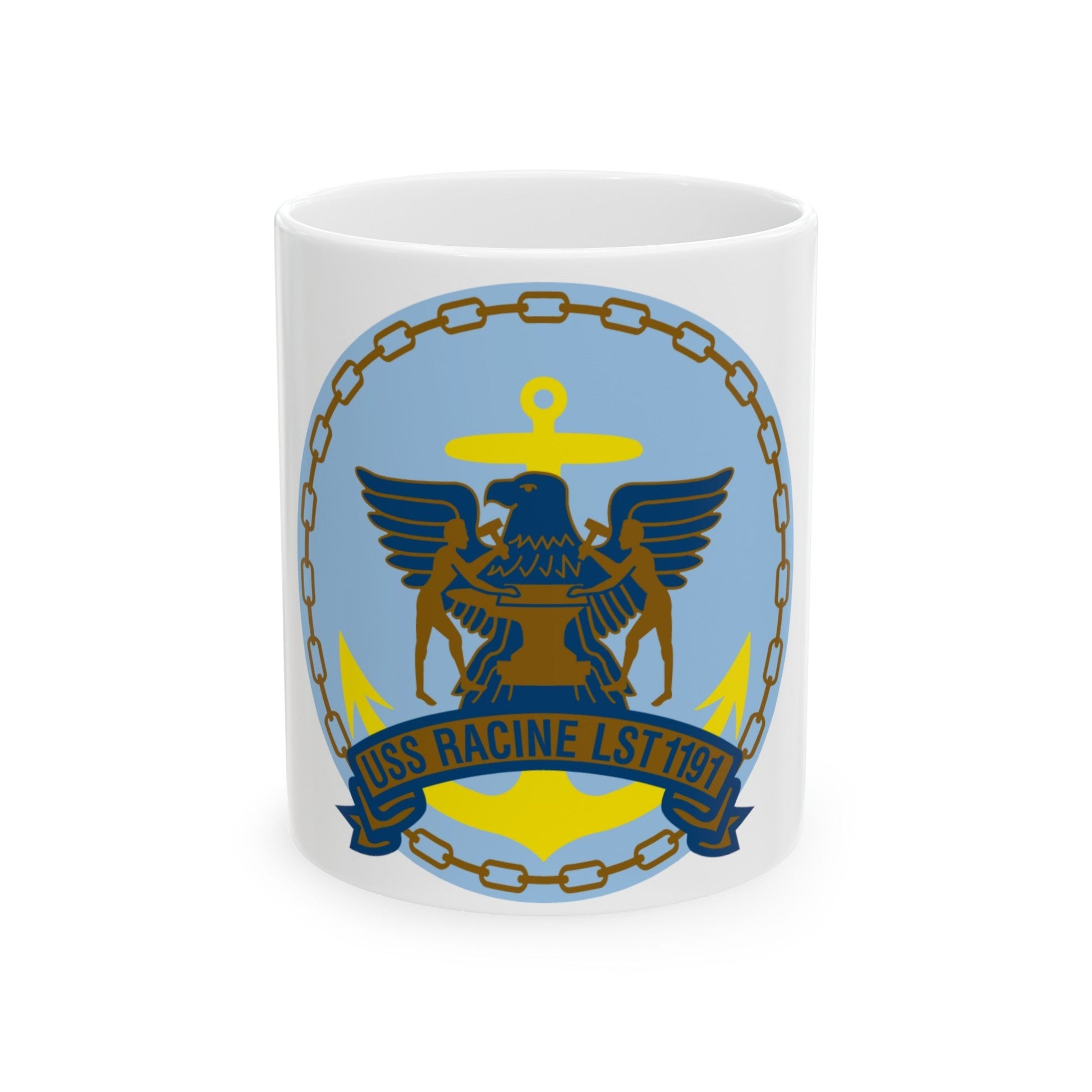 USS Racine LPT 1191 (U.S. Navy) White Coffee Mug-11oz-The Sticker Space