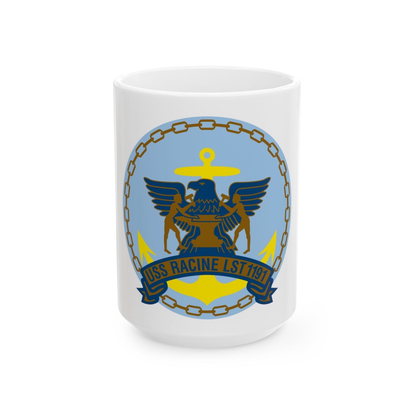 USS Racine LPT 1191 (U.S. Navy) White Coffee Mug-15oz-The Sticker Space