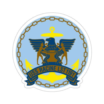 USS Racine LPT 1191 (U.S. Navy) STICKER Vinyl Die-Cut Decal 3 Inch - The Sticker Space