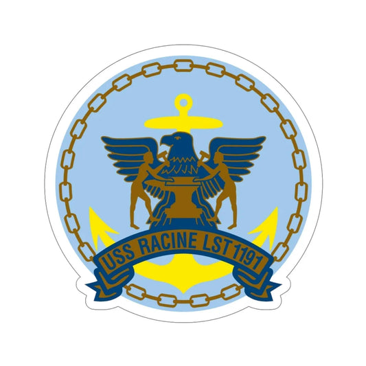USS Racine LPT 1191 (U.S. Navy) STICKER Vinyl Die-Cut Decal 6 Inch - The Sticker Space