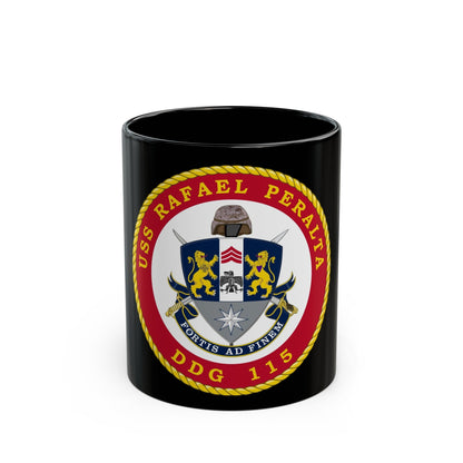 USS Rafael Peralta DDG 115 (U.S. Navy) Black Coffee Mug-11oz-The Sticker Space