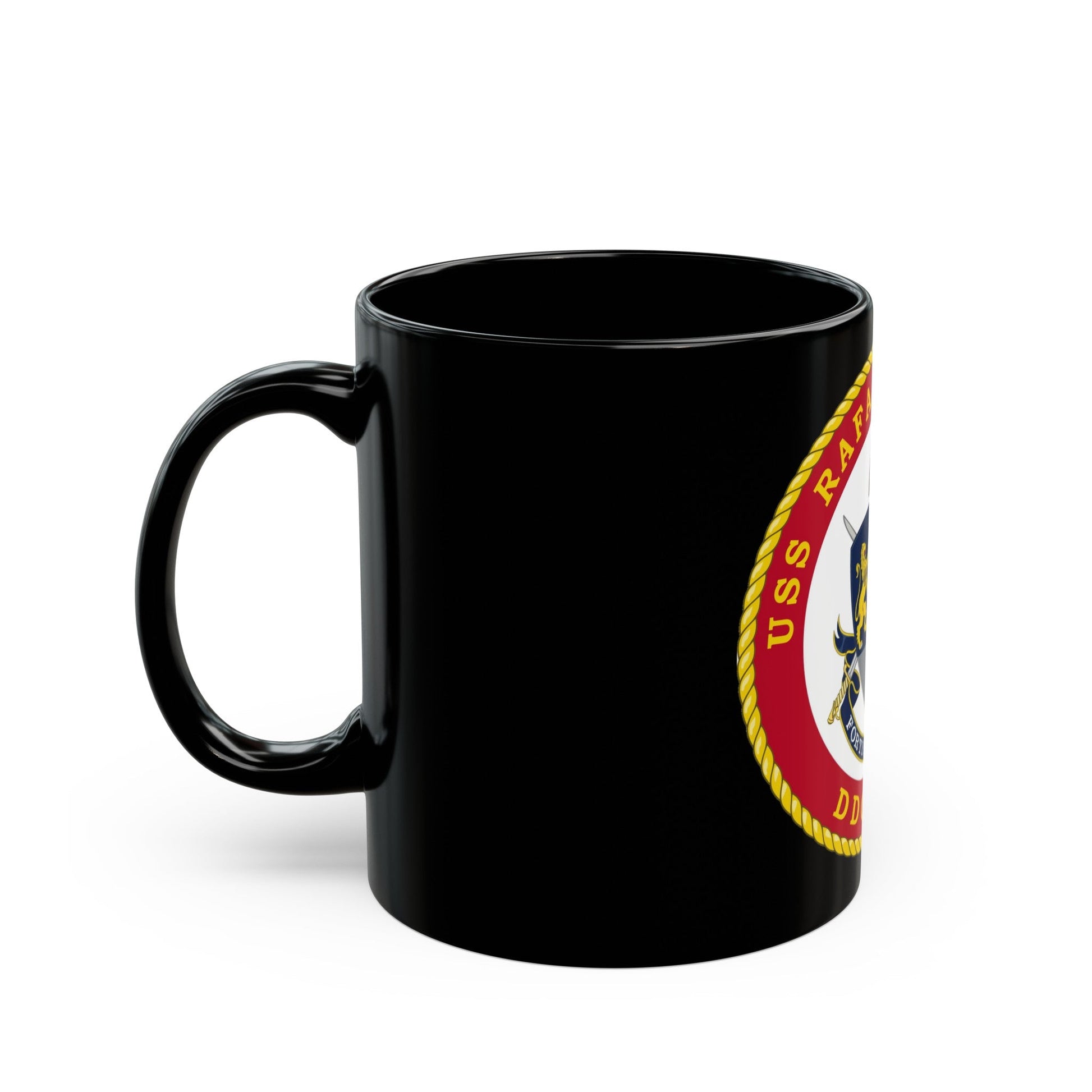 USS Rafael Peralta DDG 115 (U.S. Navy) Black Coffee Mug-The Sticker Space