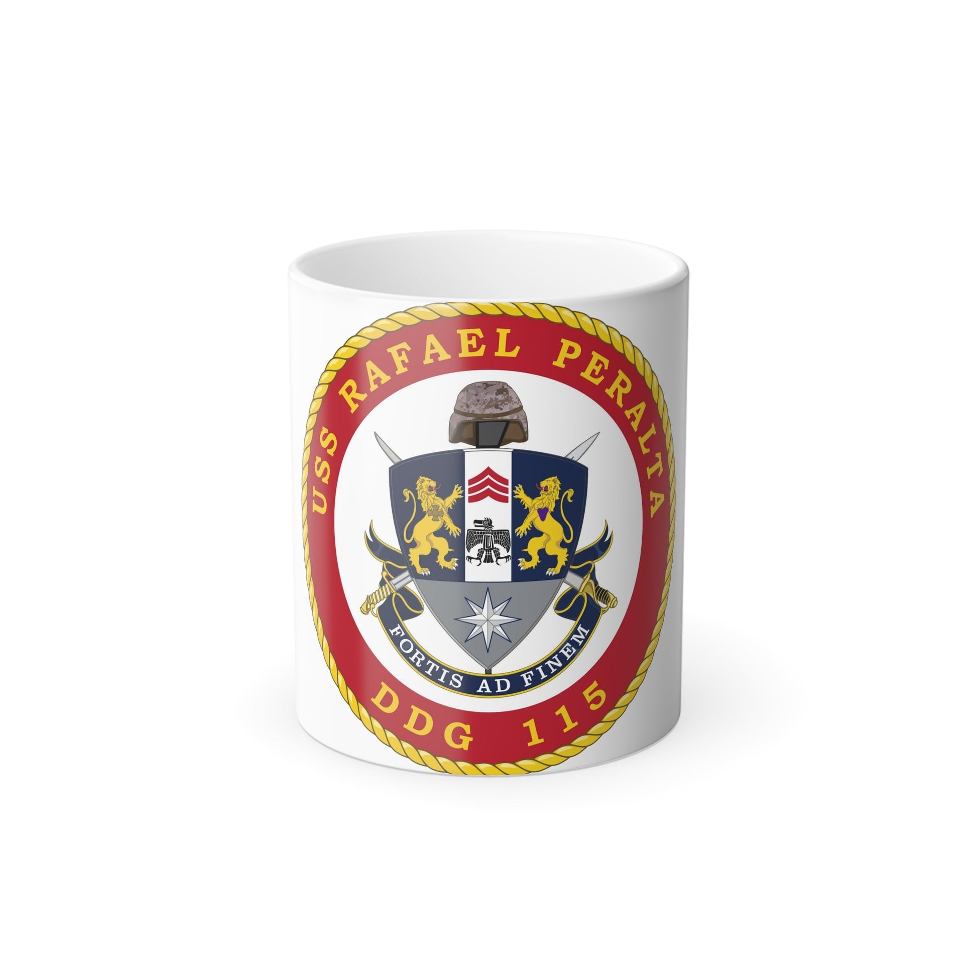 USS Rafael Peralta DDG 115 (U.S. Navy) Color Changing Mug 11oz-11oz-The Sticker Space