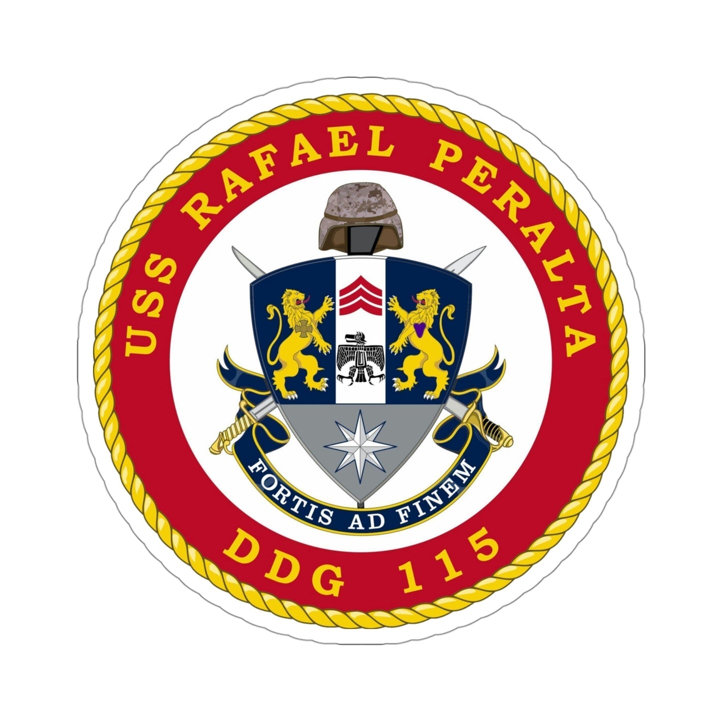 USS Rafael Peralta DDG 115 (U.S. Navy) STICKER Vinyl Die-Cut Decal-4 Inch-The Sticker Space