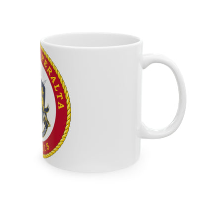 USS Rafael Peralta DDG 115 (U.S. Navy) White Coffee Mug-The Sticker Space