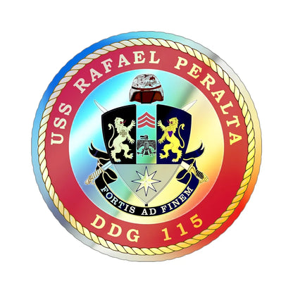 USS Rafael Peralta DDG 115 (U.S. Navy) Holographic STICKER Die-Cut Vinyl Decal 4 Inch Holographic - The Sticker Space