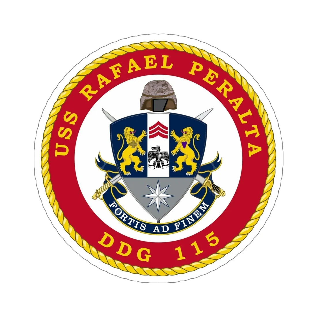 USS Rafael Peralta DDG 115 (U.S. Navy) STICKER Vinyl Die-Cut Decal 6 Inch - The Sticker Space