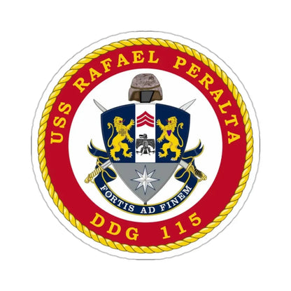 USS Rafael Peralta DDG 115 (U.S. Navy) STICKER Vinyl Kiss-Cut Decal 2 Inch White - The Sticker Space