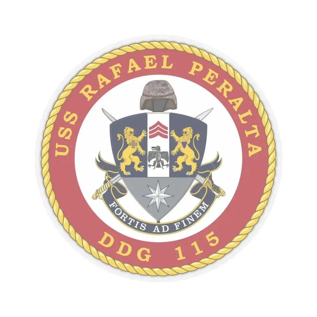 USS Rafael Peralta DDG 115 (U.S. Navy) STICKER Vinyl Kiss-Cut Decal 6 Inch Transparent - The Sticker Space