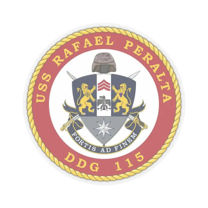 USS Rafael Peralta DDG 115 (U.S. Navy) STICKER Vinyl Kiss-Cut Decal 6 Inch Transparent - The Sticker Space