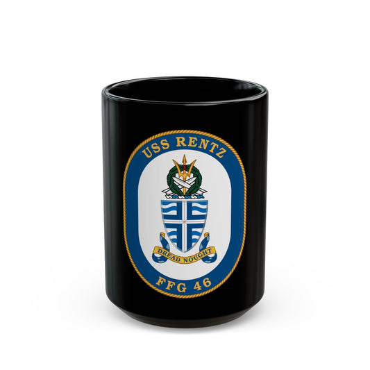 USS Rentz FFG 46 (U.S. Navy) Black Coffee Mug-15oz-The Sticker Space