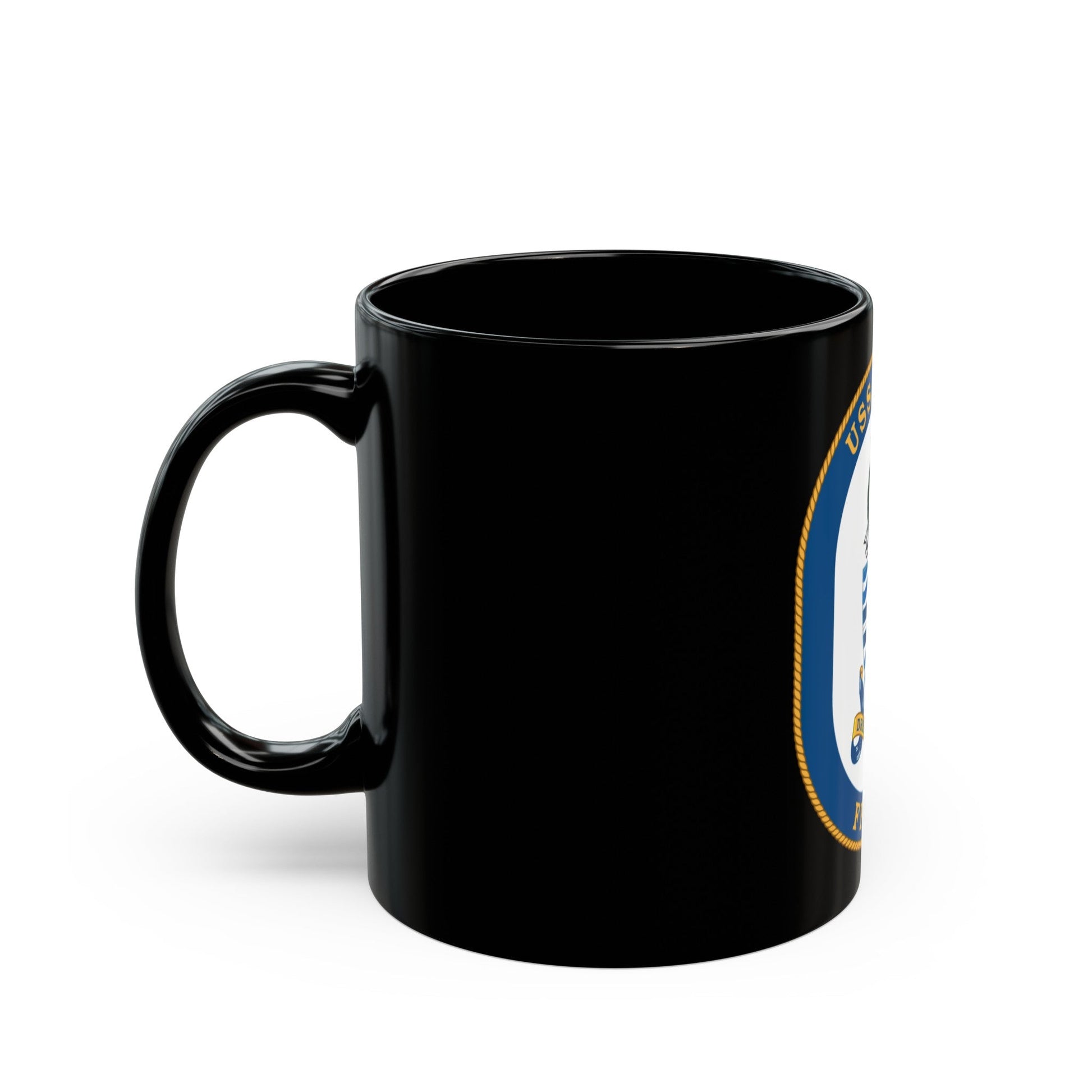 USS Rentz FFG 46 (U.S. Navy) Black Coffee Mug-The Sticker Space