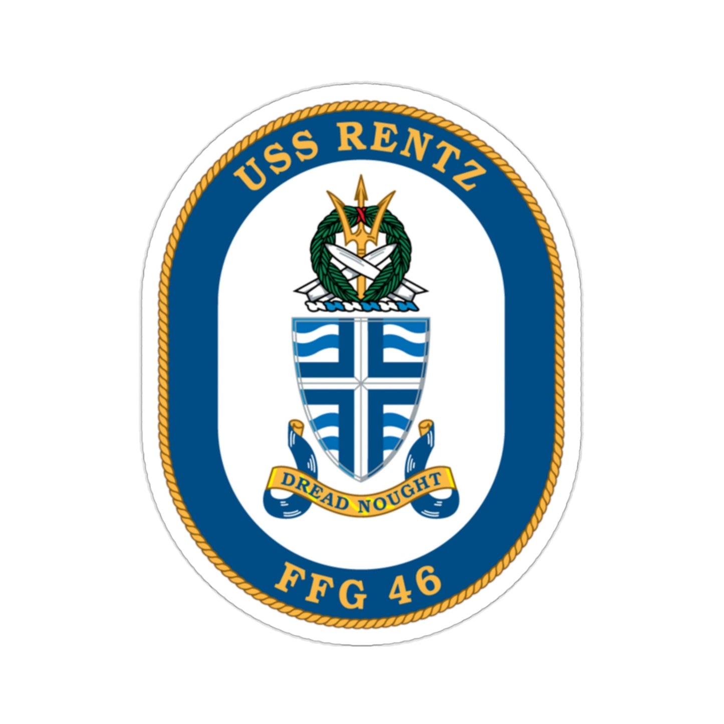 USS Rentz FFG 46 (U.S. Navy) STICKER Vinyl Die-Cut Decal-2 Inch-The Sticker Space