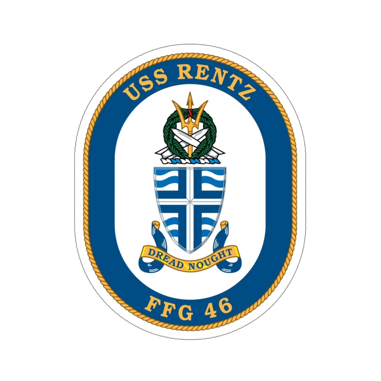 USS Rentz FFG 46 (U.S. Navy) STICKER Vinyl Die-Cut Decal-5 Inch-The Sticker Space