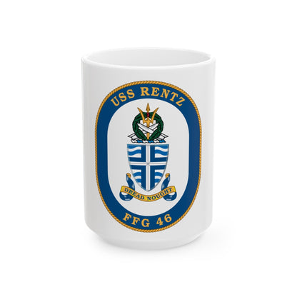 USS Rentz FFG 46 (U.S. Navy) White Coffee Mug-15oz-The Sticker Space