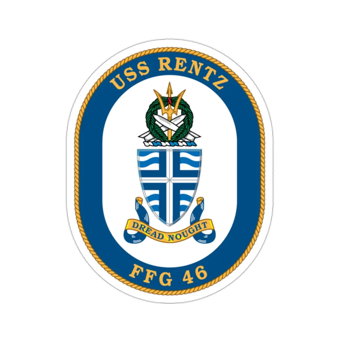 USS Rentz FFG 46 (U.S. Navy) STICKER Vinyl Die-Cut Decal 2 Inch - The Sticker Space
