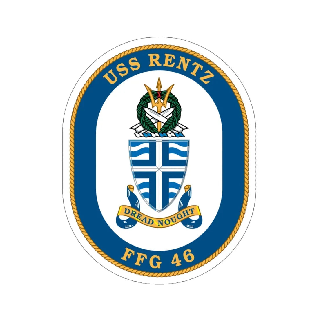 USS Rentz FFG 46 (U.S. Navy) STICKER Vinyl Die-Cut Decal 5 Inch - The Sticker Space