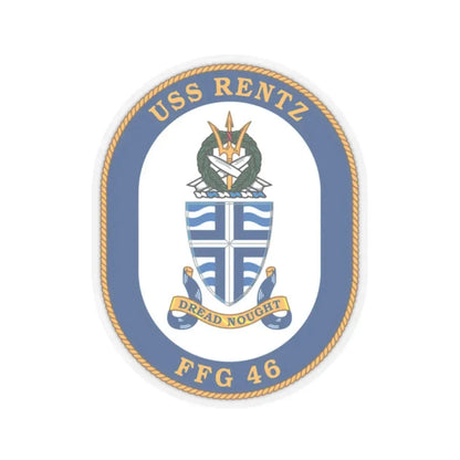USS Rentz FFG 46 (U.S. Navy) STICKER Vinyl Kiss-Cut Decal 2 Inch Transparent - The Sticker Space